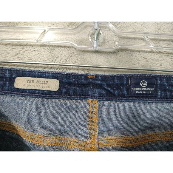 Adriano Goldschmied Jeans Womens 28 Blue Denim The Stilt Cigarette Dark Wash AG - Picture 7 of 9